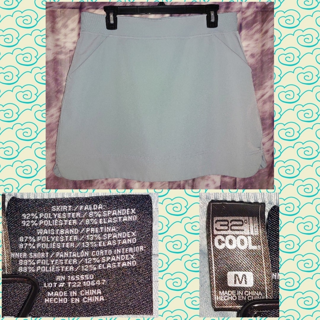 32 Degrees Brand Sage Soft Knit Mini SkirtSkorts Sz Medium